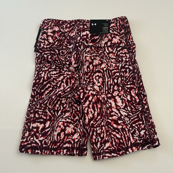 Under Armour Women’s HeatGear Compression Bike Shorts Black Rose/Pink XSM - Picture 3 of 7